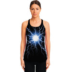 Lightning Spark Print Women's Racerback Tank Top