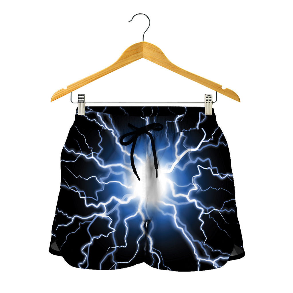 Lightning Spark Print Women's Shorts