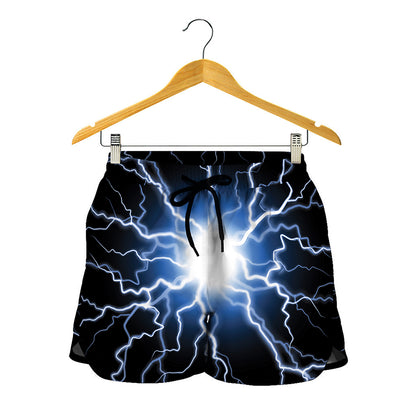 Lightning Spark Print Women's Shorts