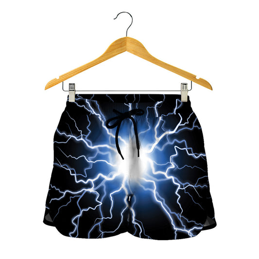 Lightning Spark Print Women's Shorts