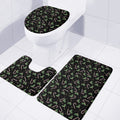 Lights Christmas Pattern Print 3 Piece Bath Mat Set
