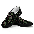Lights Christmas Pattern Print Black Slip On Sneakers