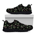 Lights Christmas Pattern Print Black Running Shoes