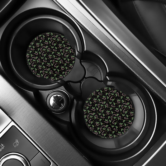 Lights Christmas Pattern Print Car Coasters
