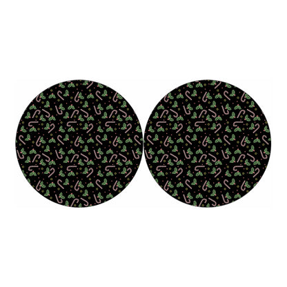 Lights Christmas Pattern Print Car Coasters