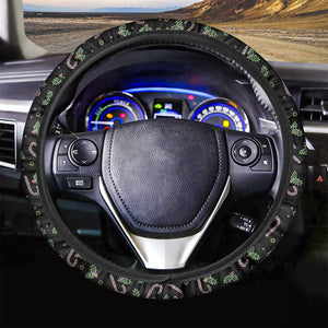 Lights Christmas Pattern Print Car Steering Wheel Cover