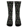 Lights Christmas Pattern Print Crew Socks