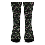 Lights Christmas Pattern Print Crew Socks