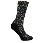 Lights Christmas Pattern Print Crew Socks