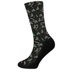 Lights Christmas Pattern Print Crew Socks