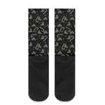 Lights Christmas Pattern Print Crew Socks