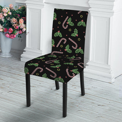 Lights Christmas Pattern Print Dining Chair Slipcover
