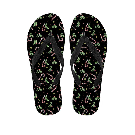 Lights Christmas Pattern Print Flip Flops