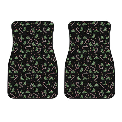 Lights Christmas Pattern Print Front Car Floor Mats