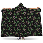Lights Christmas Pattern Print Hooded Blanket