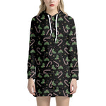 Lights Christmas Pattern Print Hoodie Dress
