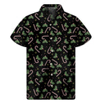 Lights Christmas Pattern Print Men's Short Sleeve Shirt