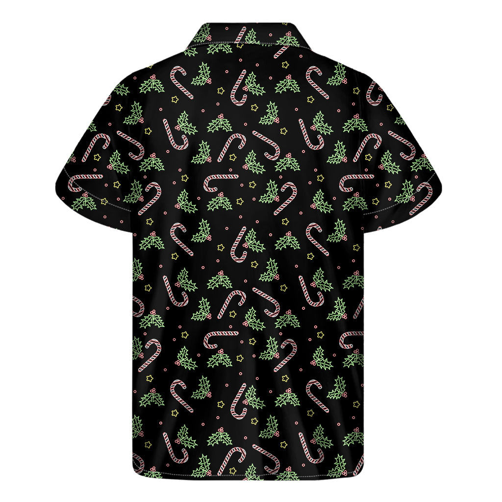 Lights Christmas Pattern Print Men's Short Sleeve Shirt