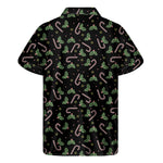 Lights Christmas Pattern Print Men's Short Sleeve Shirt