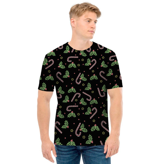Lights Christmas Pattern Print Men's T-Shirt