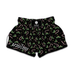 Lights Christmas Pattern Print Muay Thai Boxing Shorts
