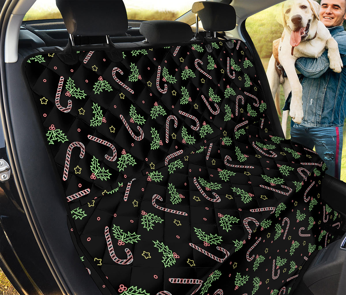 Lights Christmas Pattern Print Pet Car Back Seat Cover