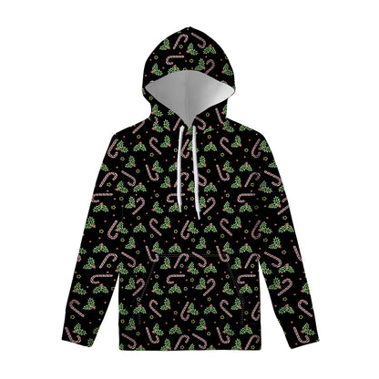 Lights Christmas Pattern Print Pullover Hoodie