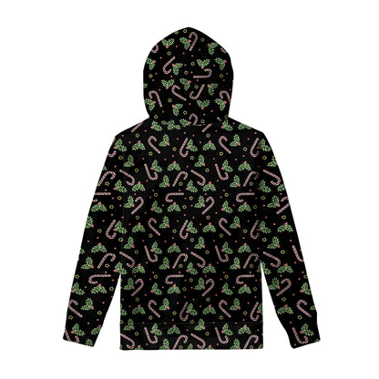 Lights Christmas Pattern Print Pullover Hoodie