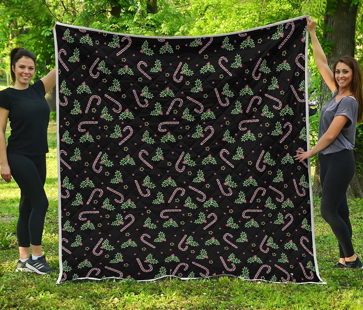 Lights Christmas Pattern Print Quilt