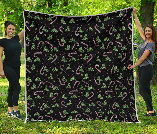 Lights Christmas Pattern Print Quilt