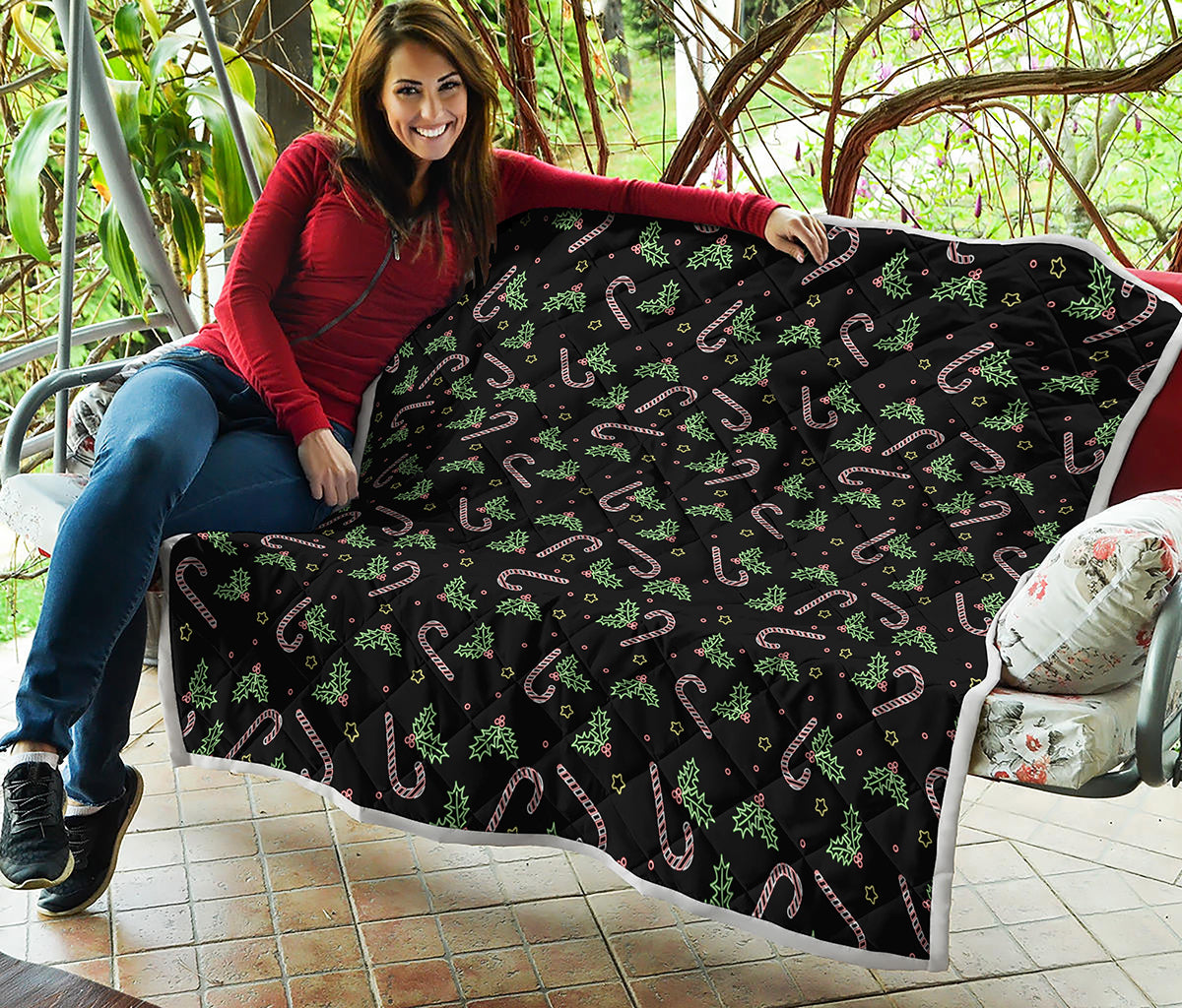 Lights Christmas Pattern Print Quilt
