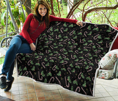 Lights Christmas Pattern Print Quilt