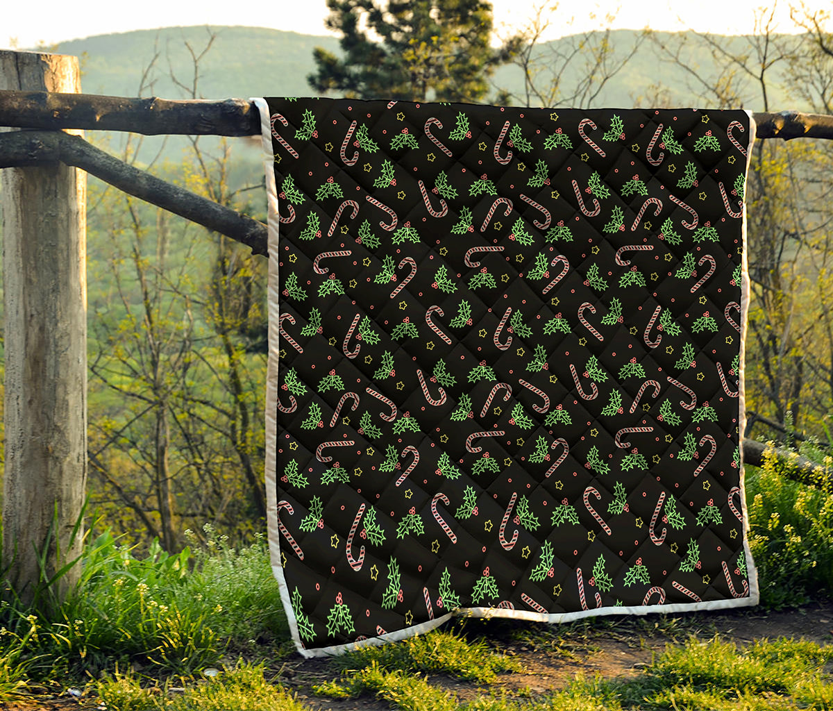 Lights Christmas Pattern Print Quilt