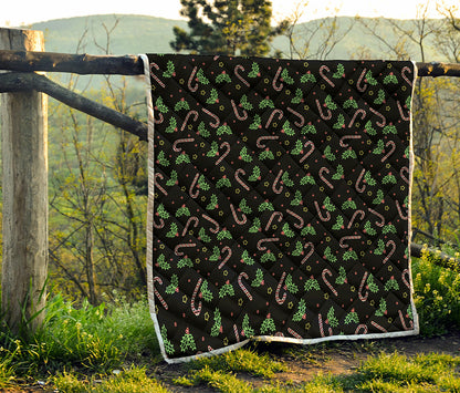 Lights Christmas Pattern Print Quilt