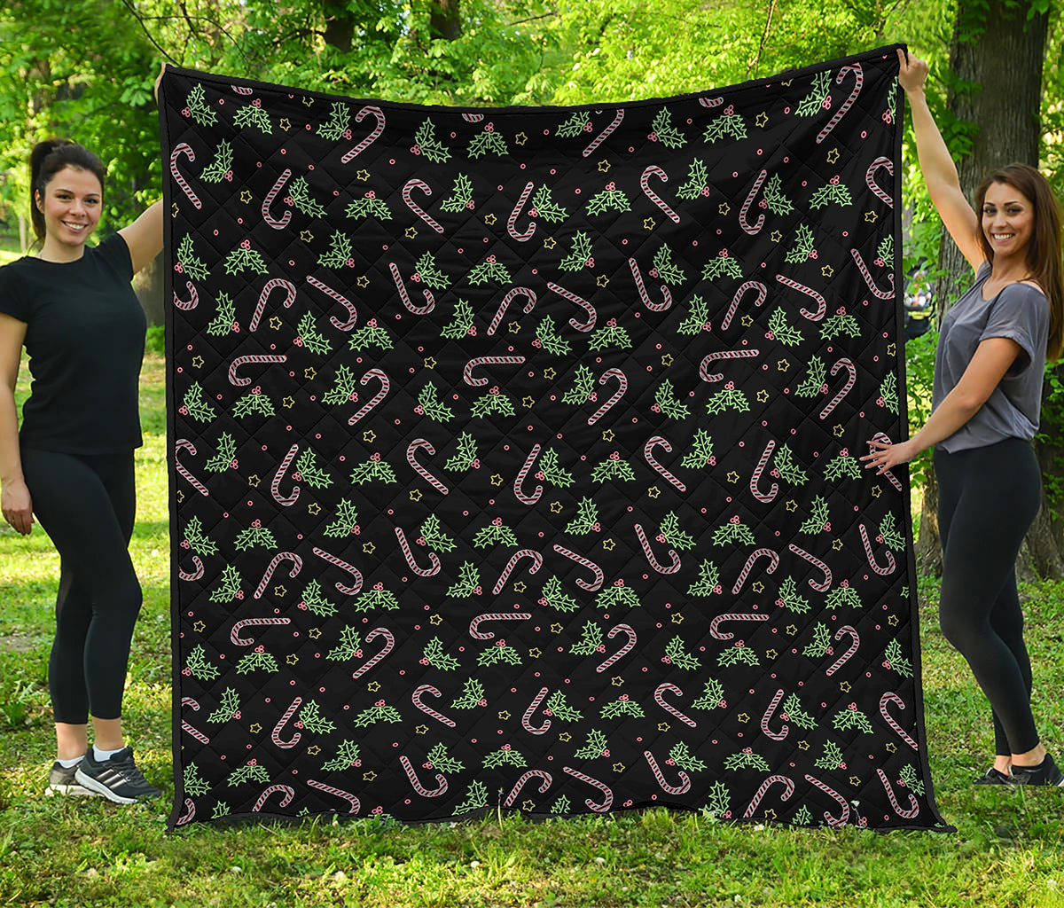 Lights Christmas Pattern Print Quilt