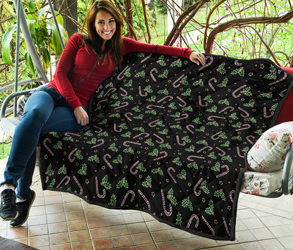Lights Christmas Pattern Print Quilt