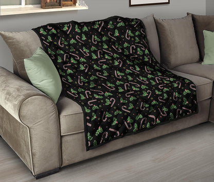 Lights Christmas Pattern Print Quilt