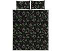 Lights Christmas Pattern Print Quilt Bed Set