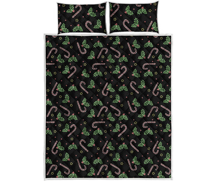 Lights Christmas Pattern Print Quilt Bed Set