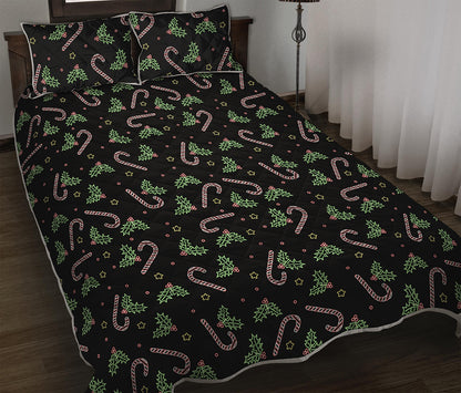 Lights Christmas Pattern Print Quilt Bed Set