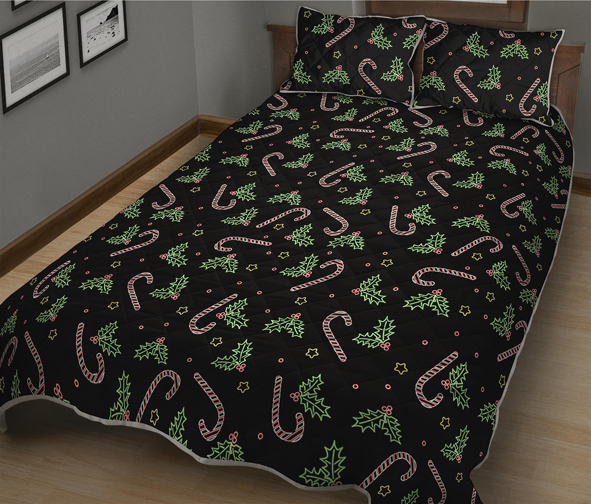 Lights Christmas Pattern Print Quilt Bed Set