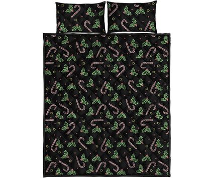 Lights Christmas Pattern Print Quilt Bed Set