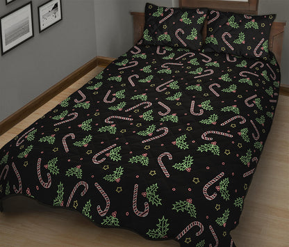 Lights Christmas Pattern Print Quilt Bed Set
