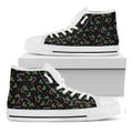Lights Christmas Pattern Print White High Top Sneakers