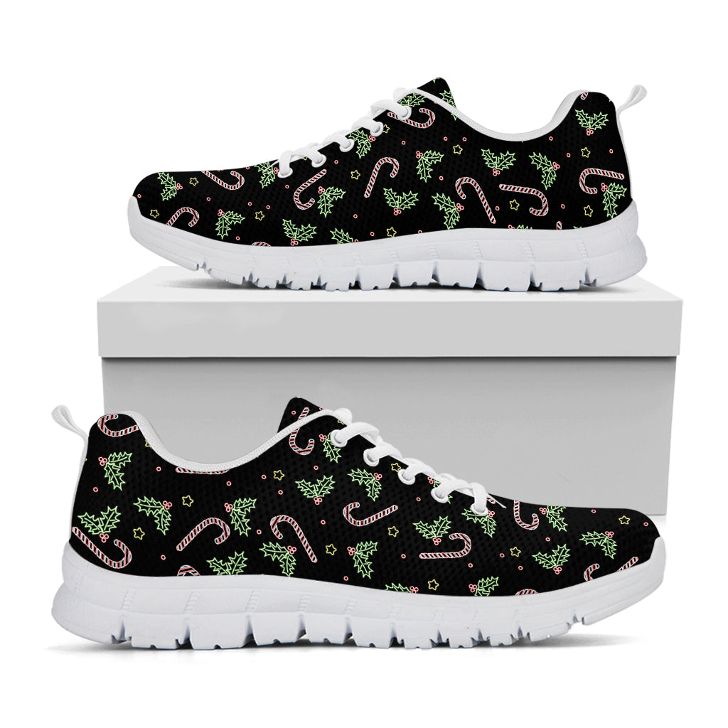 Lights Christmas Pattern Print White Sneakers