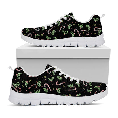 Lights Christmas Pattern Print White Sneakers