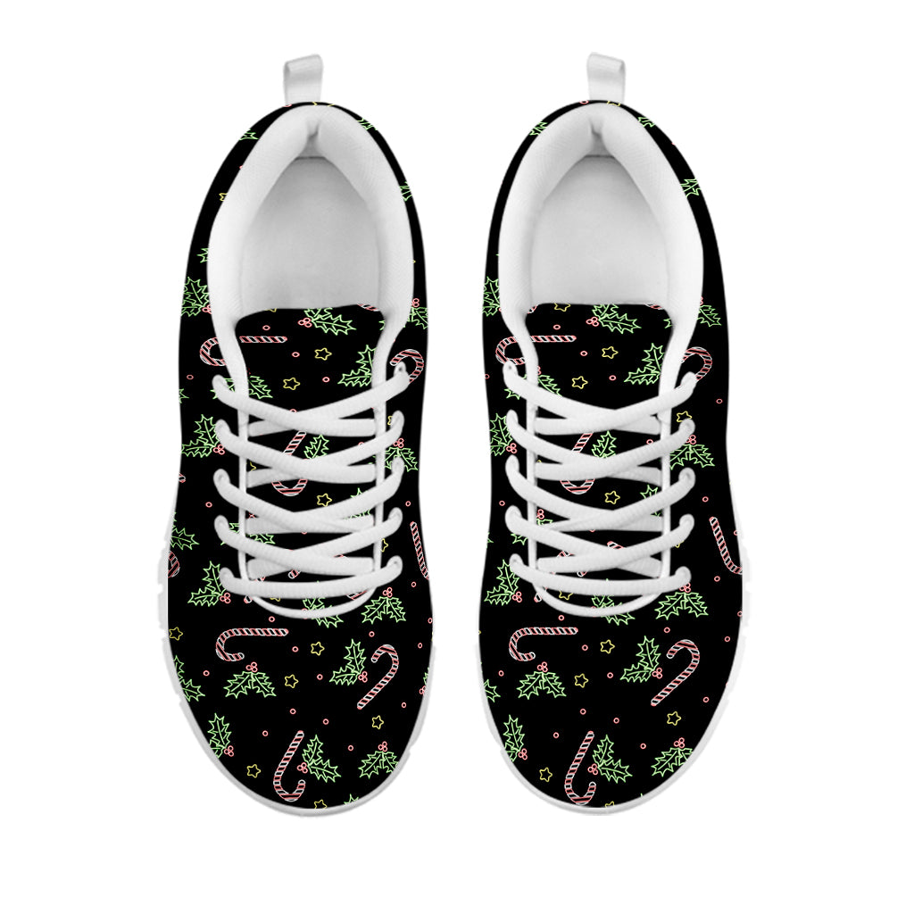 Lights Christmas Pattern Print White Sneakers
