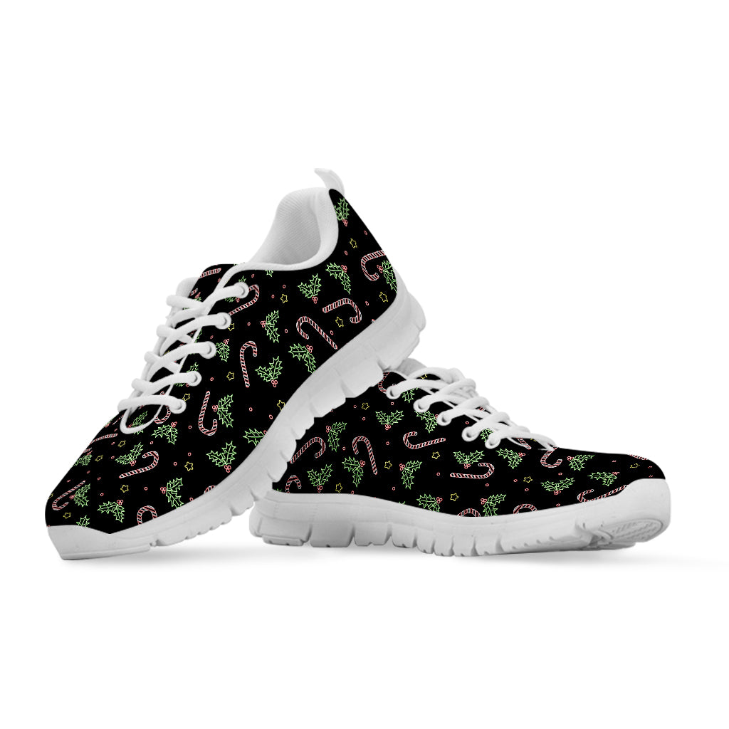 Lights Christmas Pattern Print White Sneakers