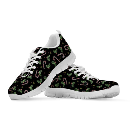 Lights Christmas Pattern Print White Sneakers