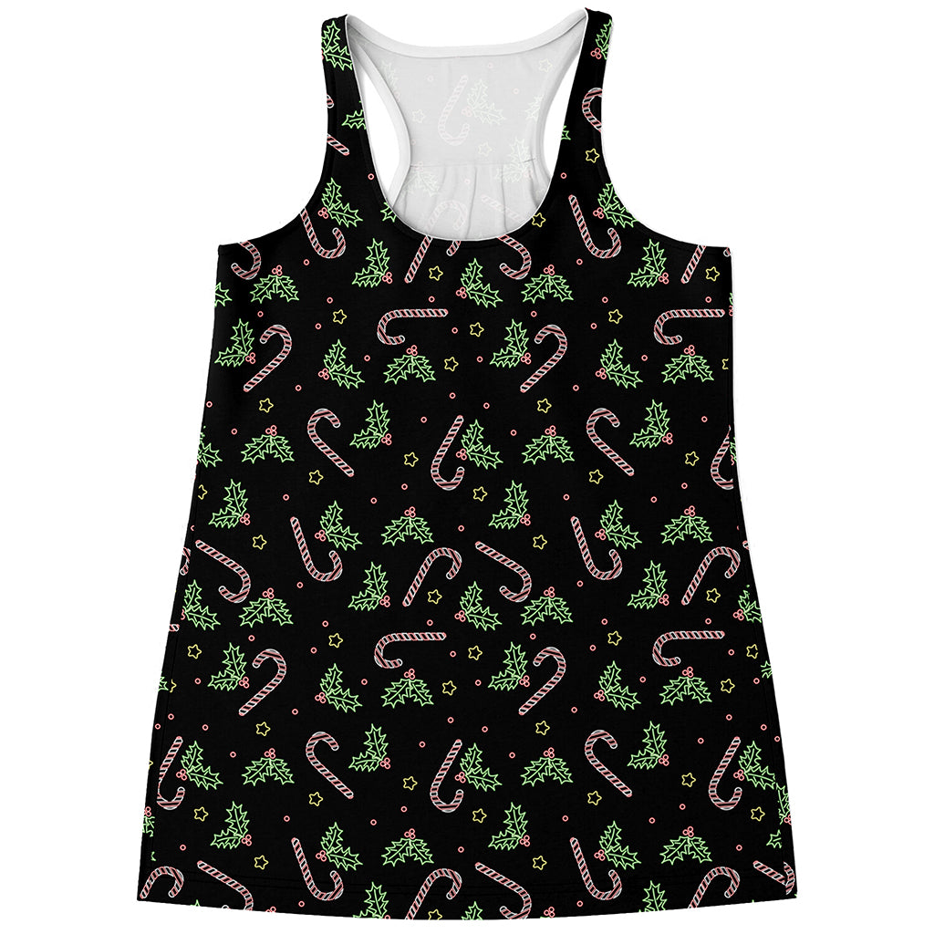 Lights Christmas Pattern Print Women's Racerback Tank Top